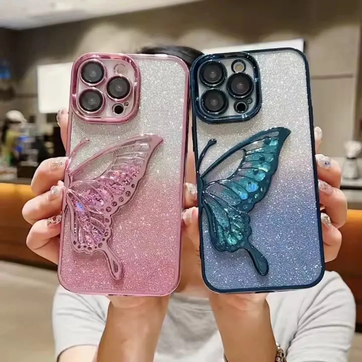 Glitter Butterfly iPhone Case image indicator(6)
