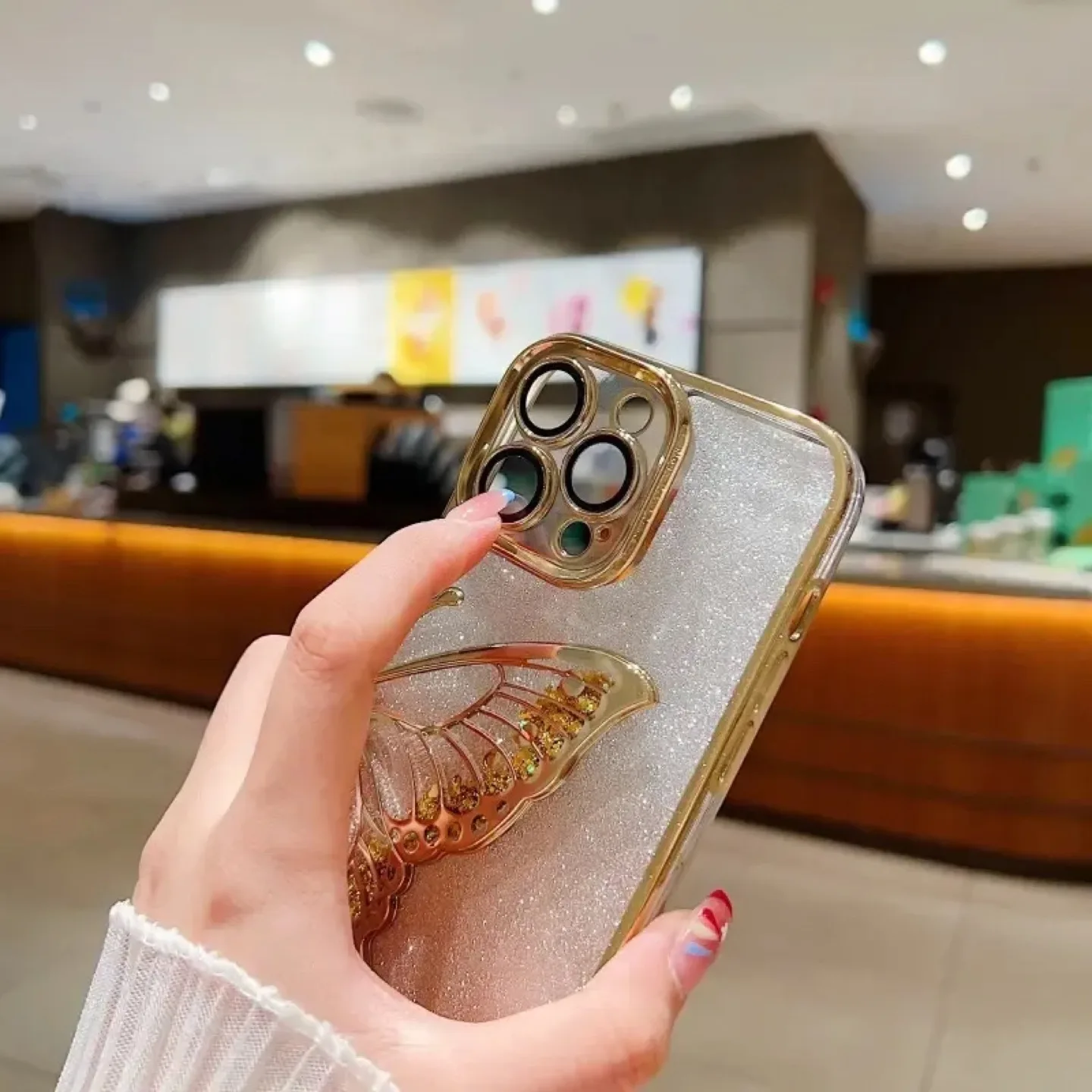 Glitter Butterfly iPhone Case image indicator(7)
