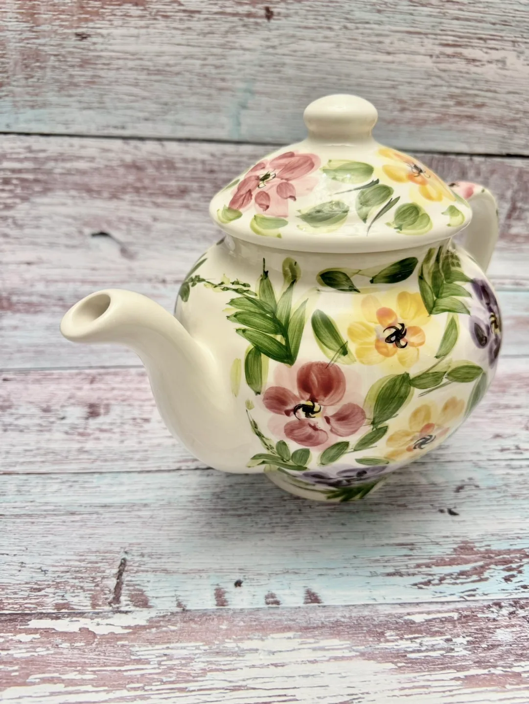 🥕 Big Floral Teapot, never used image indicator(2)