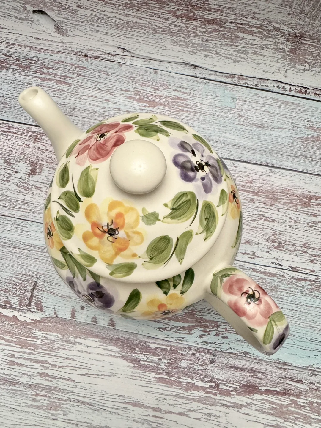 🥕 Big Floral Teapot, never used image indicator(3)