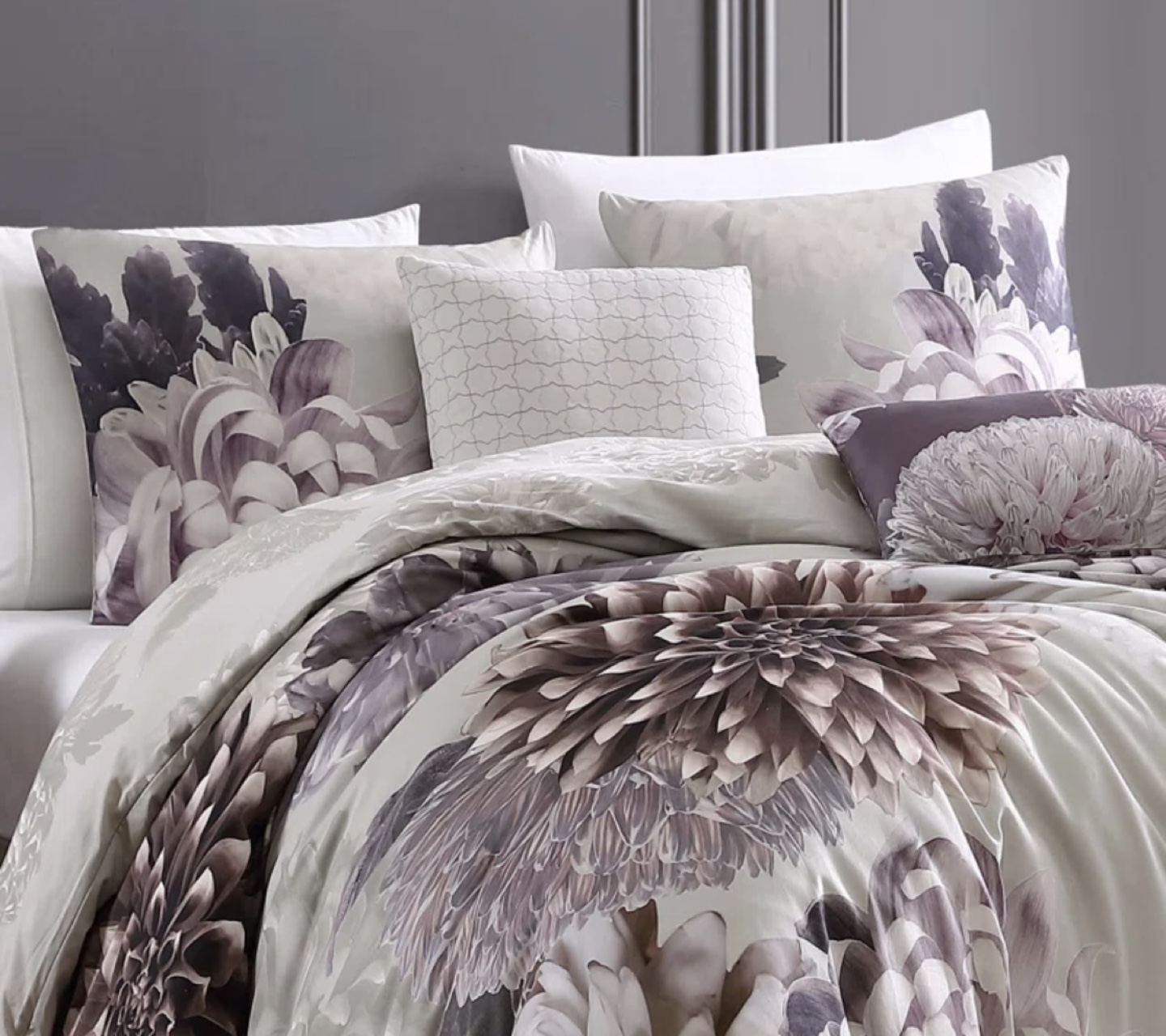 NEW Bebejan Bloom KING Cotton 5-Piece Reversible Comforter Set - photo 4