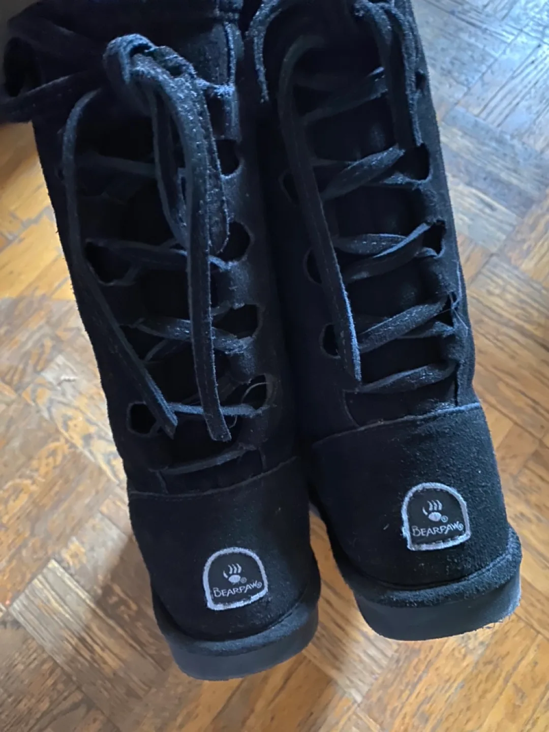 Bearpaw Youth Size 4 Black Boots image indicator(4)