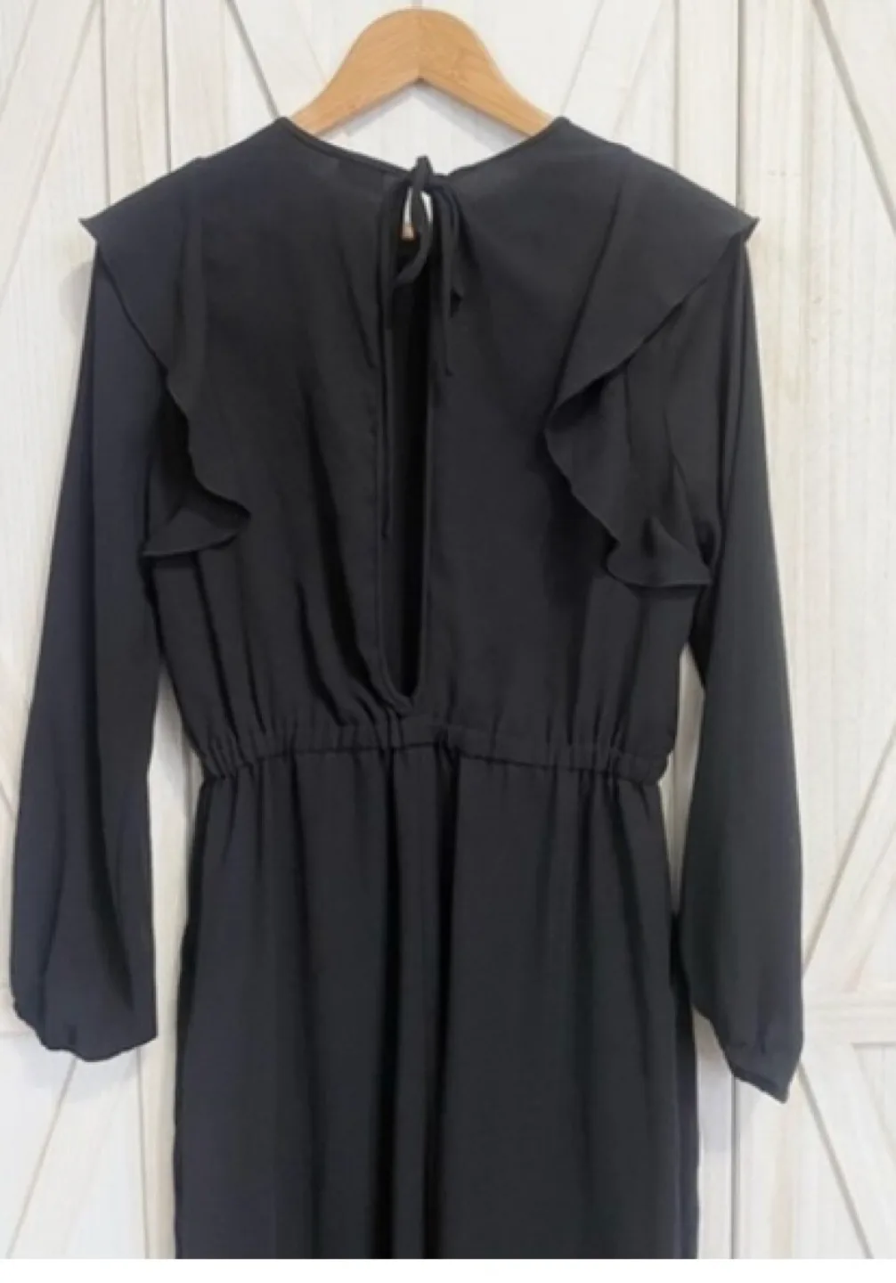 Wilfred Aritzia Black Ruffle Jumpsuit Size S image indicator(3)