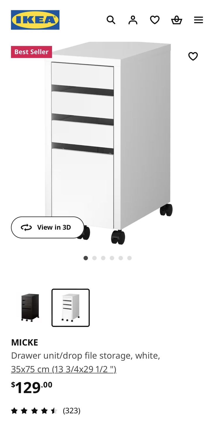 IKEA MICKE Drawer Unit - photo 5