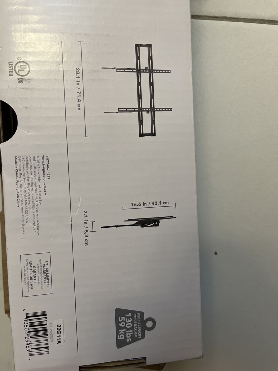 Brand new- Insignia TV Wall Mount 47-90 inch - photo 4