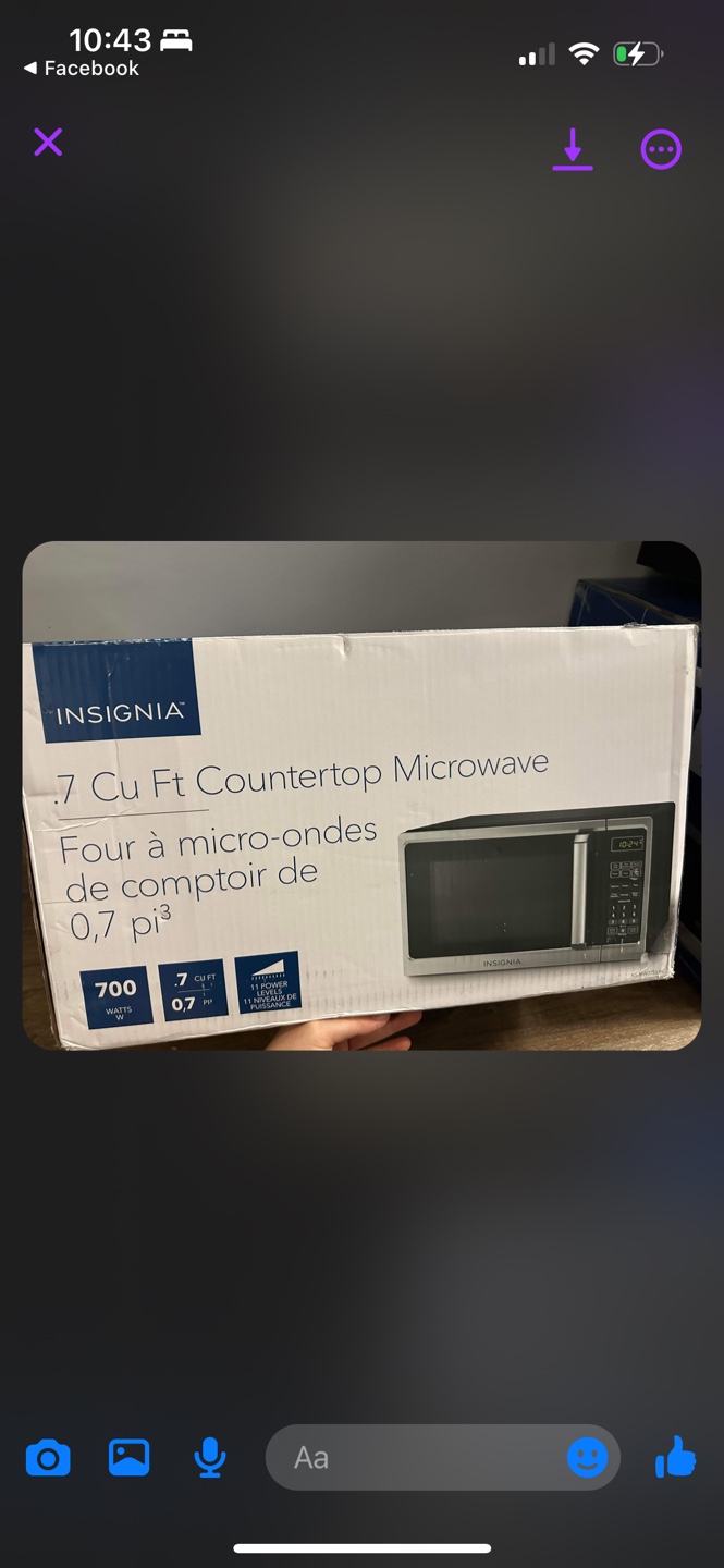 Insignia .7 Cu Ft Countertop Microwave