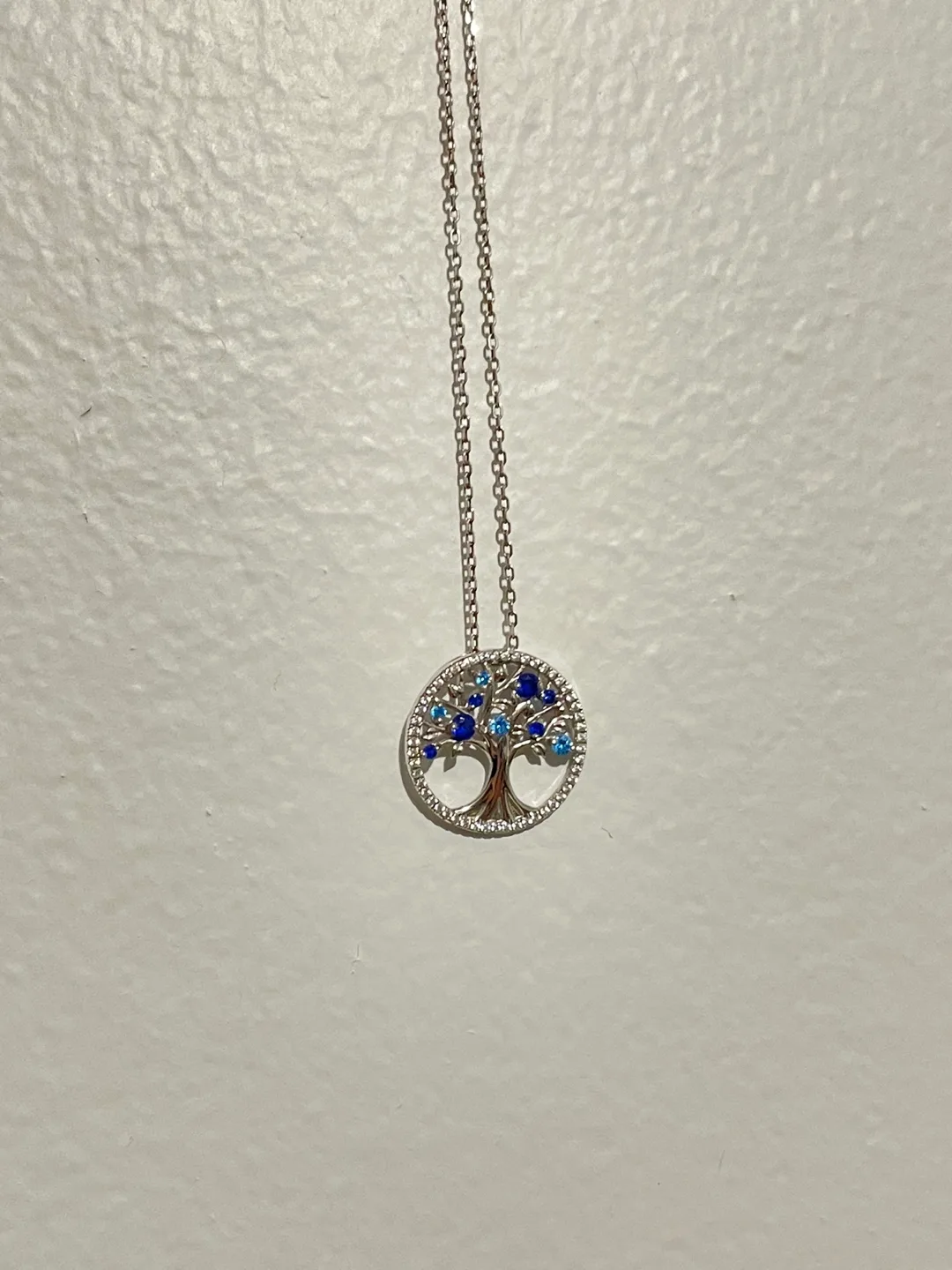 Tree of Life Necklace with Blue Stones thumbnail