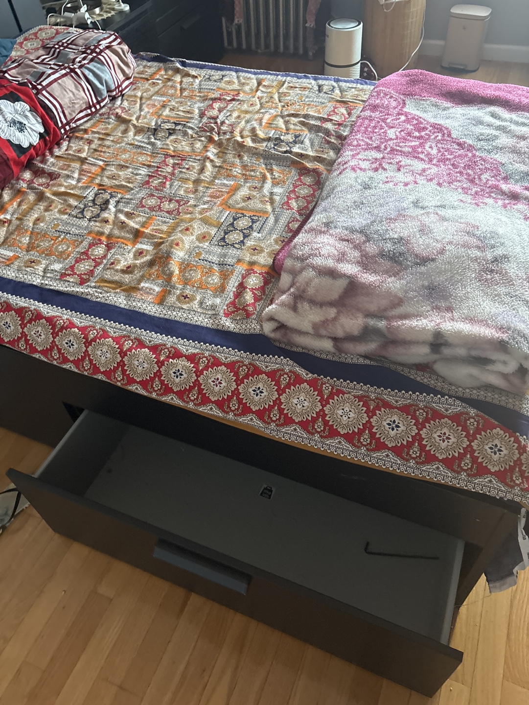 Full size bed frame and mattress firm - photo 2