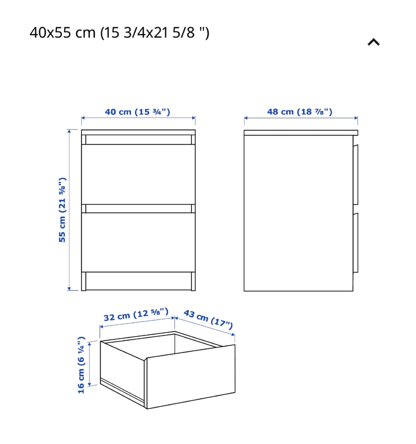 Two IKEA MALM Nightstands - photo 3