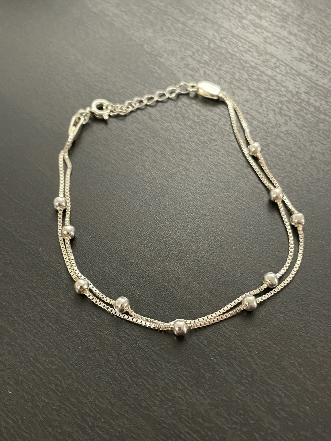 Double Chain Silver Bracelet thumbnail