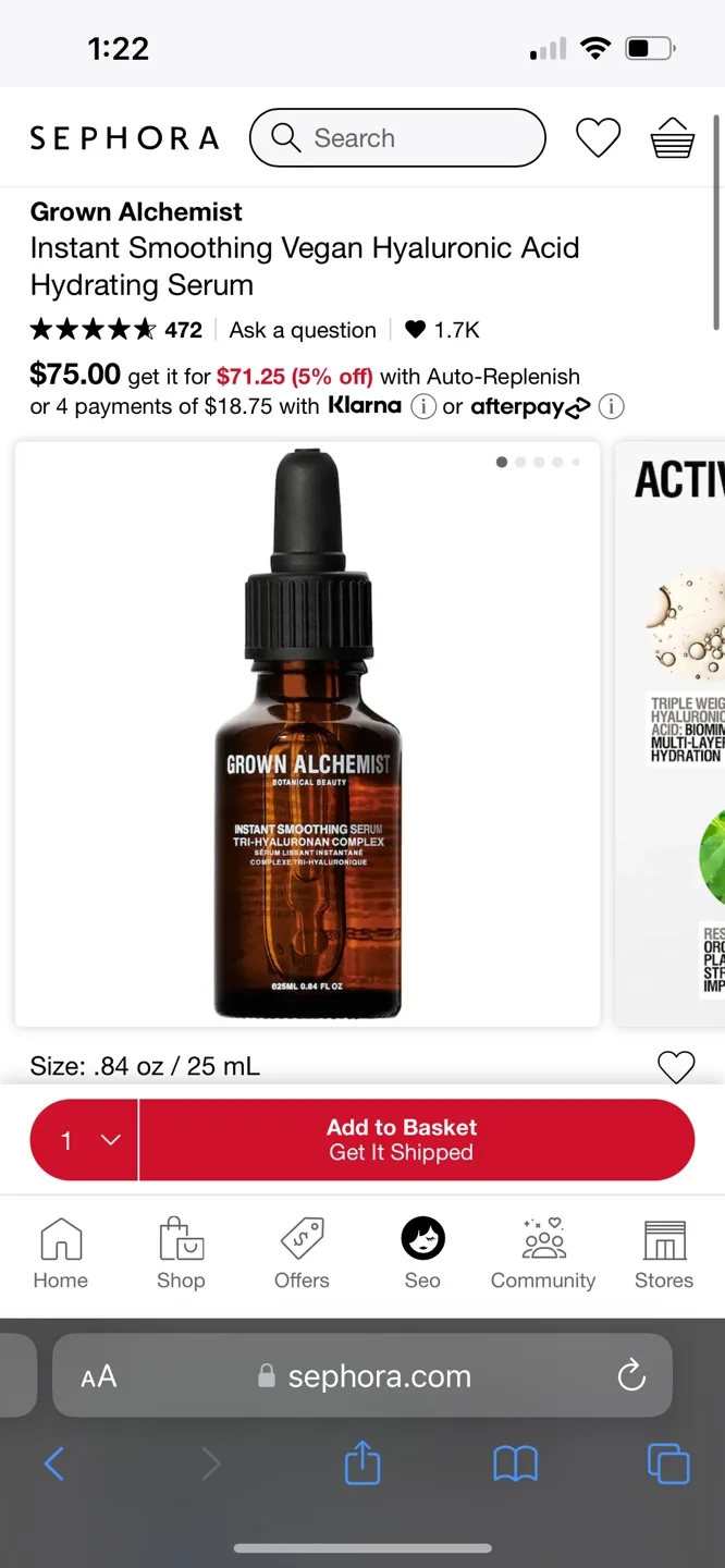 Grown Alchemist Instant Smoothing Hyaluronic Acid Serum image indicator(2)