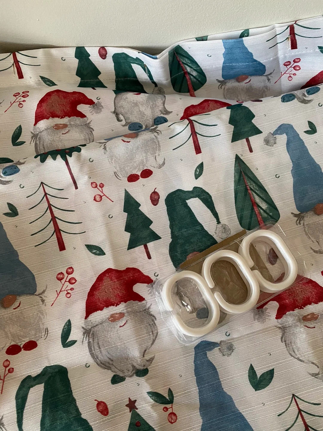 “NEW” Gnome Shower Curtain with rings image indicator(2)