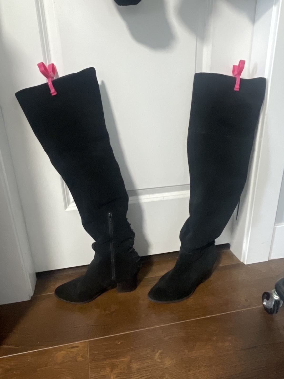 Black Suede Over-the-Knee Boots - photo 2