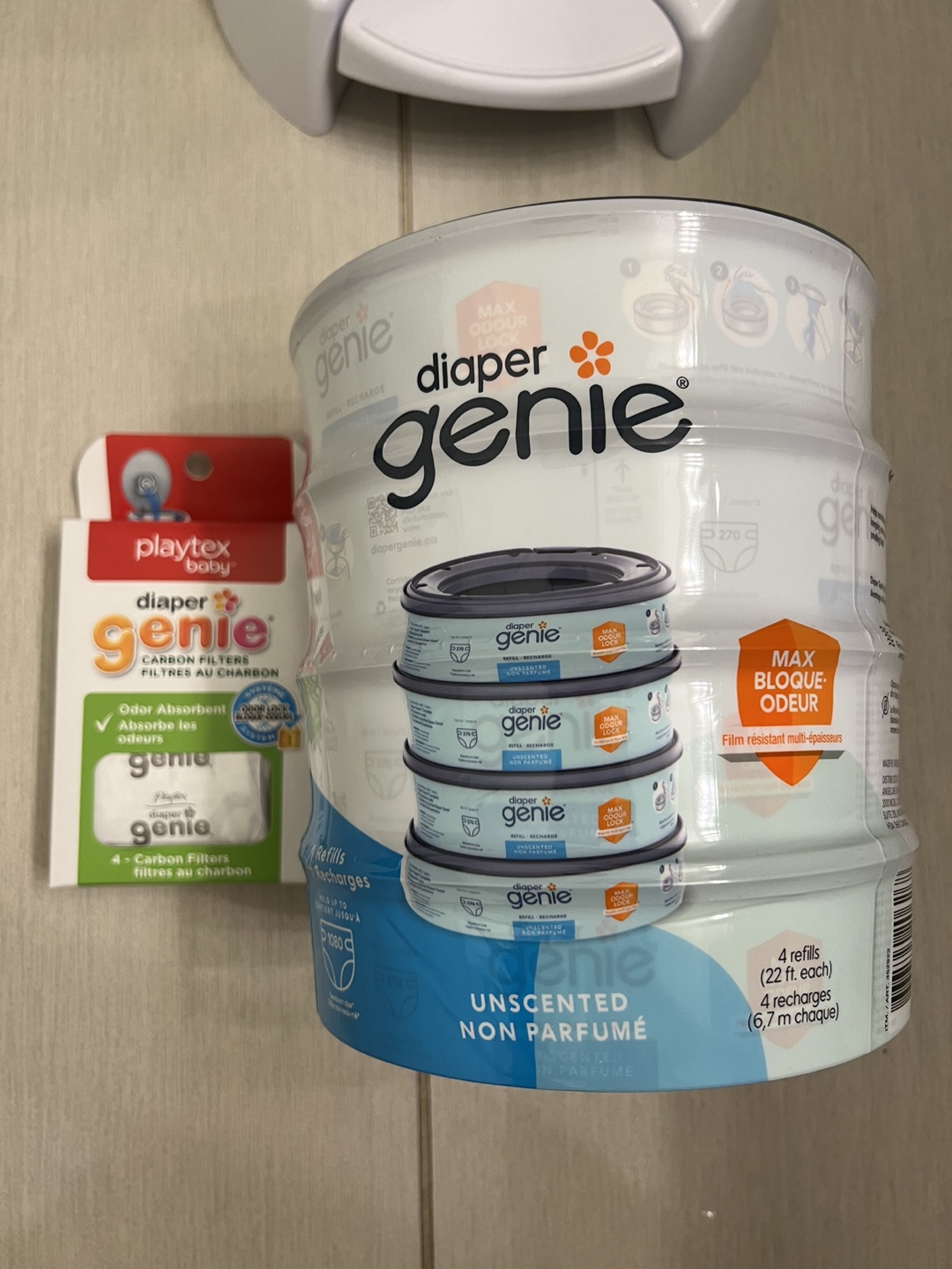 Diaper Genie Elite Diaper Pail/ carbon filter /genie refill - photo 4