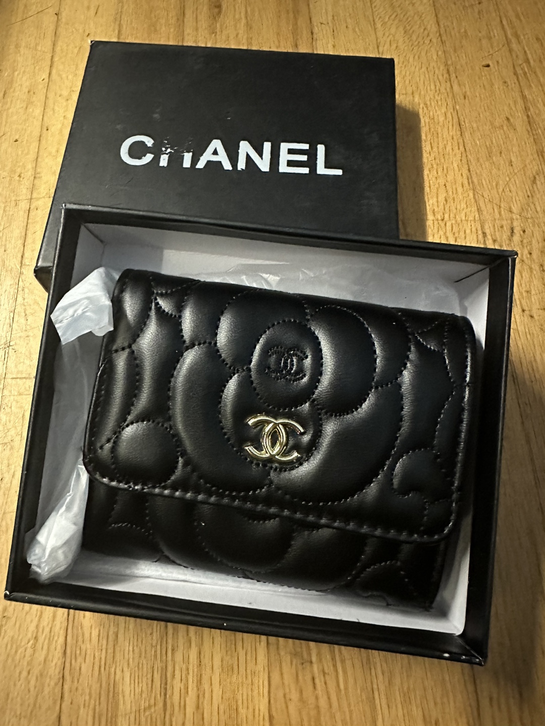 Chanel Black Quilted Wallet