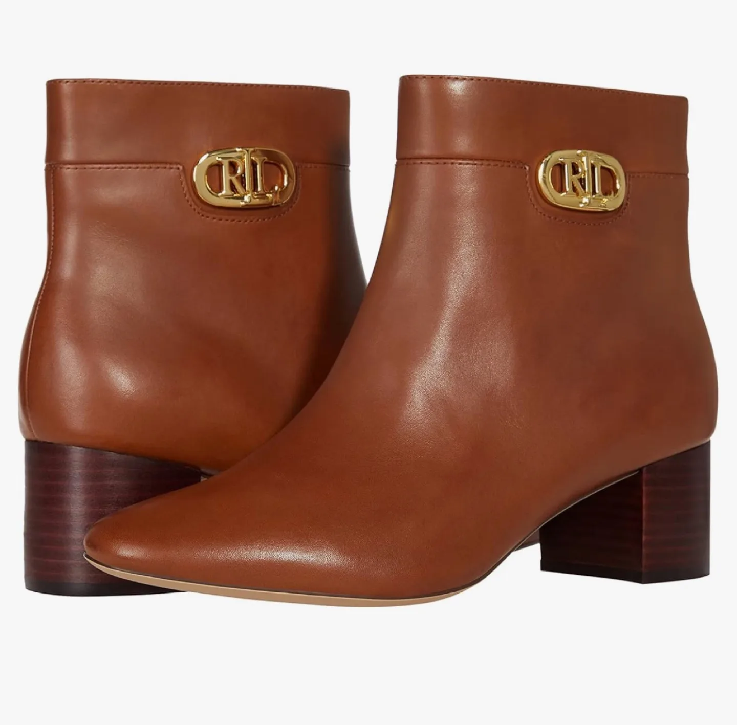 Ralph Lauren Brown Leather Booties size 8 new thumbnail