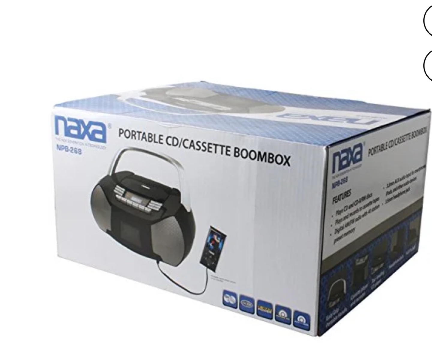 Naxa NPB-268 Portable CD/Cassette Boombox - photo 5