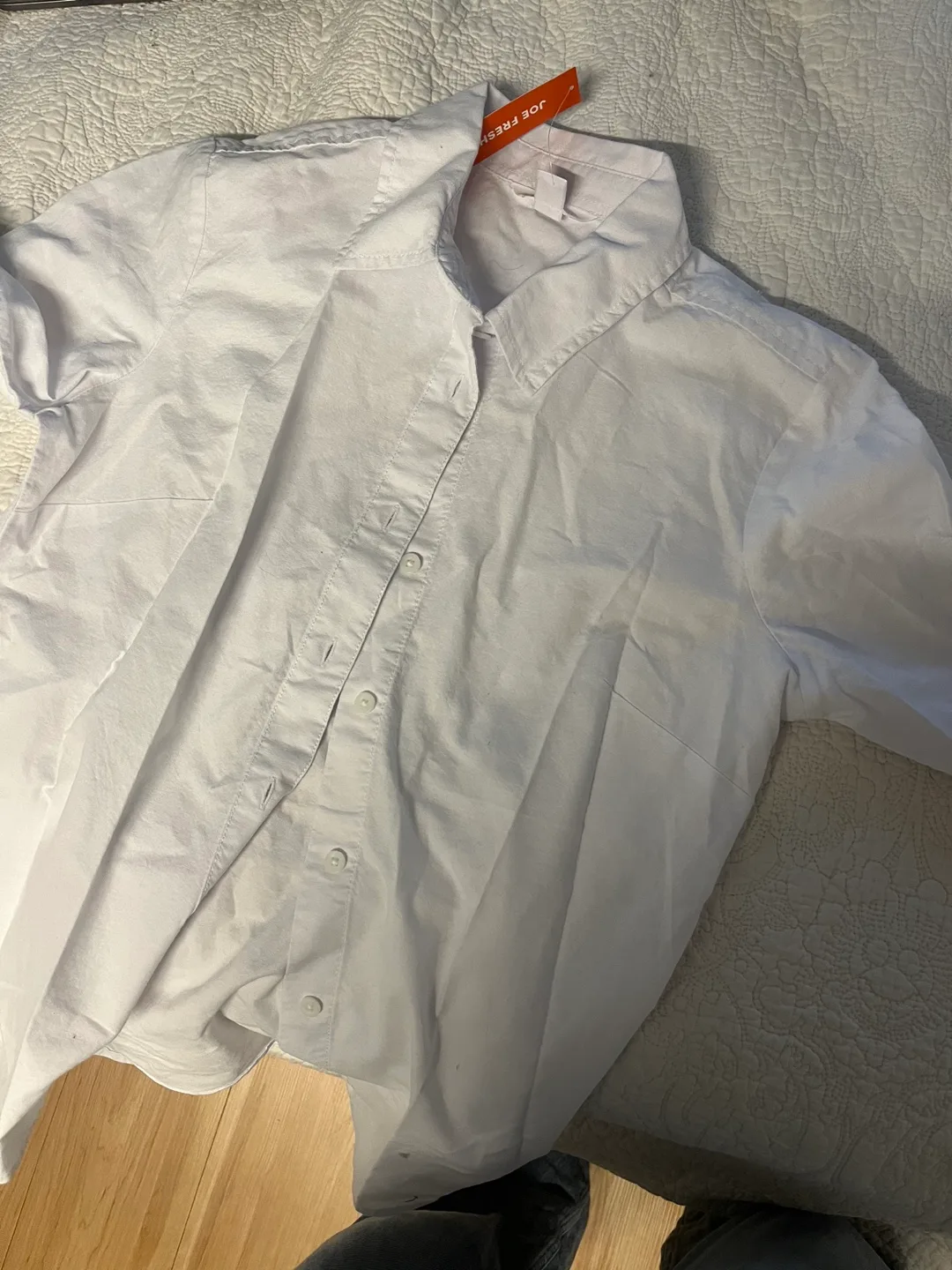 Brand New Joe Fresh White Short Sleeve Button Up Shirt image indicator(2)