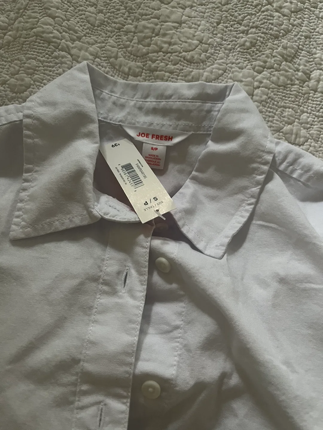 Brand New Joe Fresh White Short Sleeve Button Up Shirt image indicator(3)