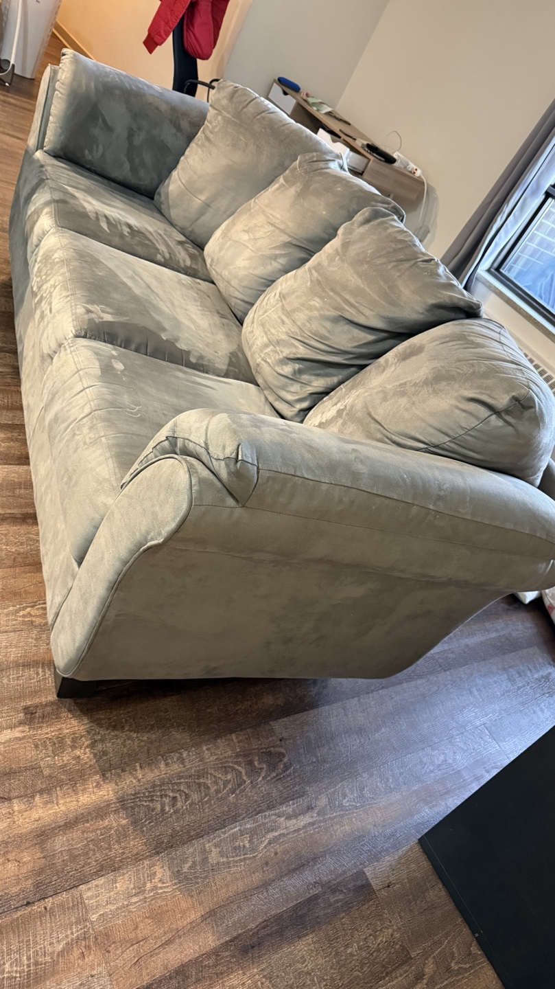 Grey Suede Sofa - photo 2