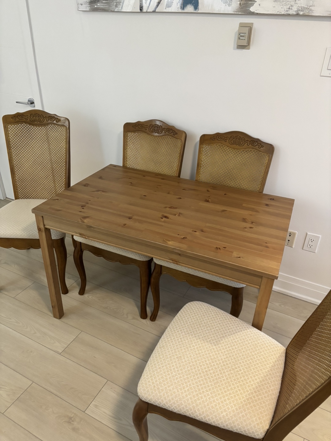 Wooden Table and Chairs Set - photo 4