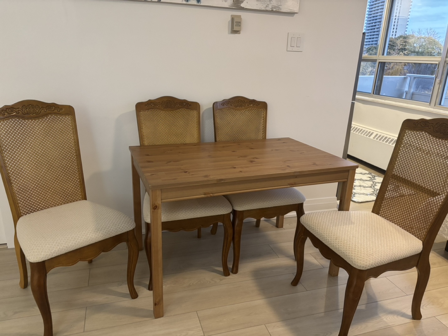 Wooden Table and Chairs Set