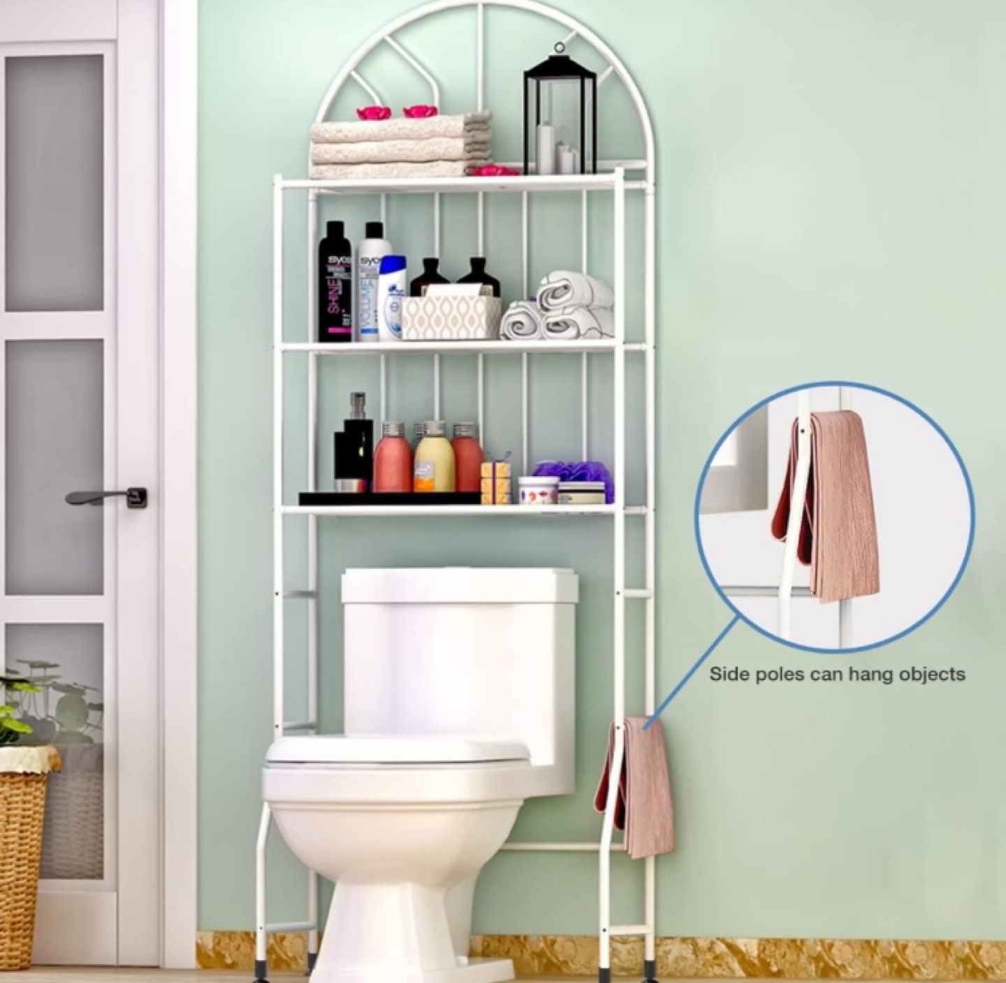 Over the Toilet Bathroom Storage Shelf - photo 3