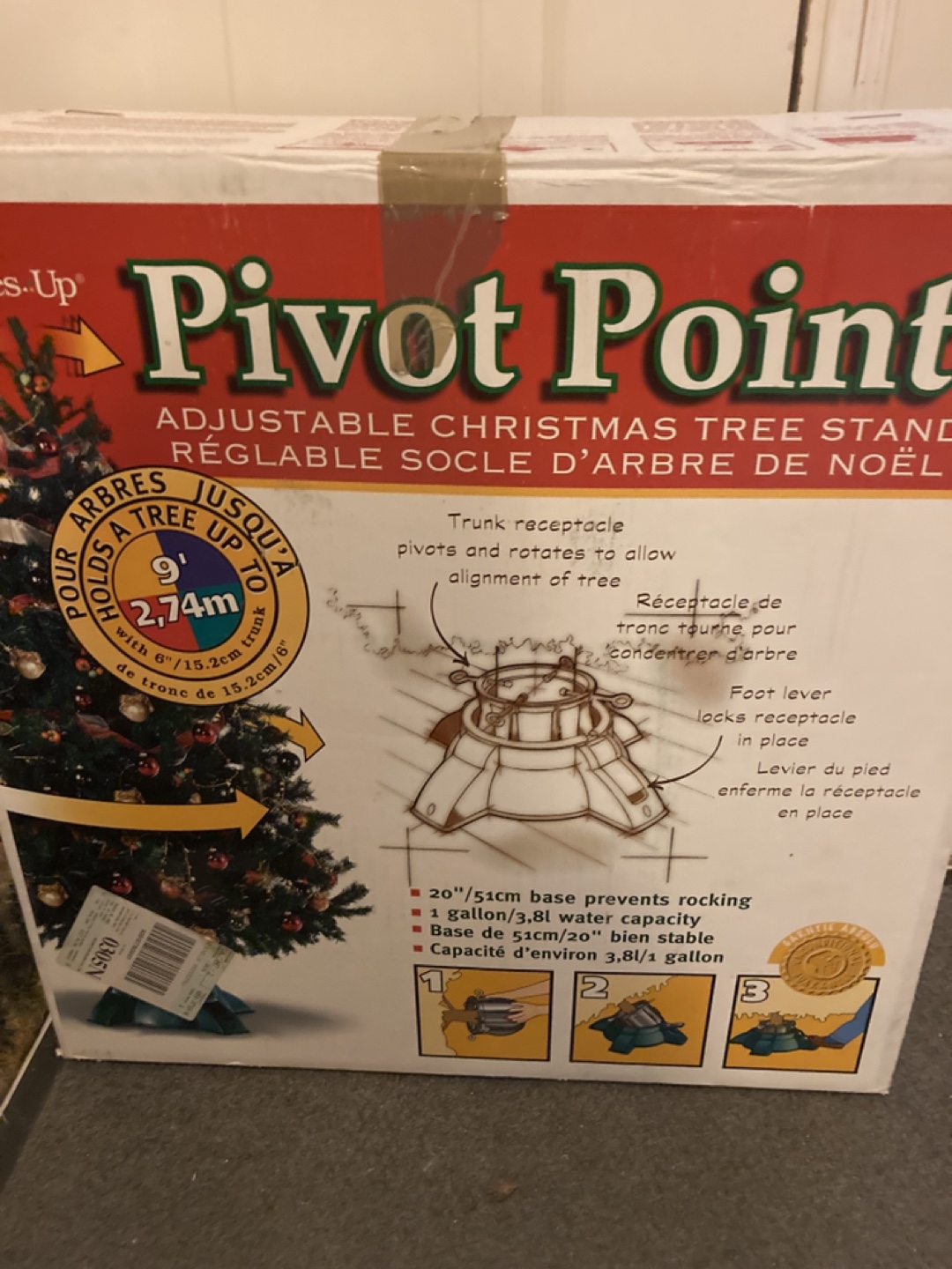 Pivot Point Adjustable Christmas Tree Stand