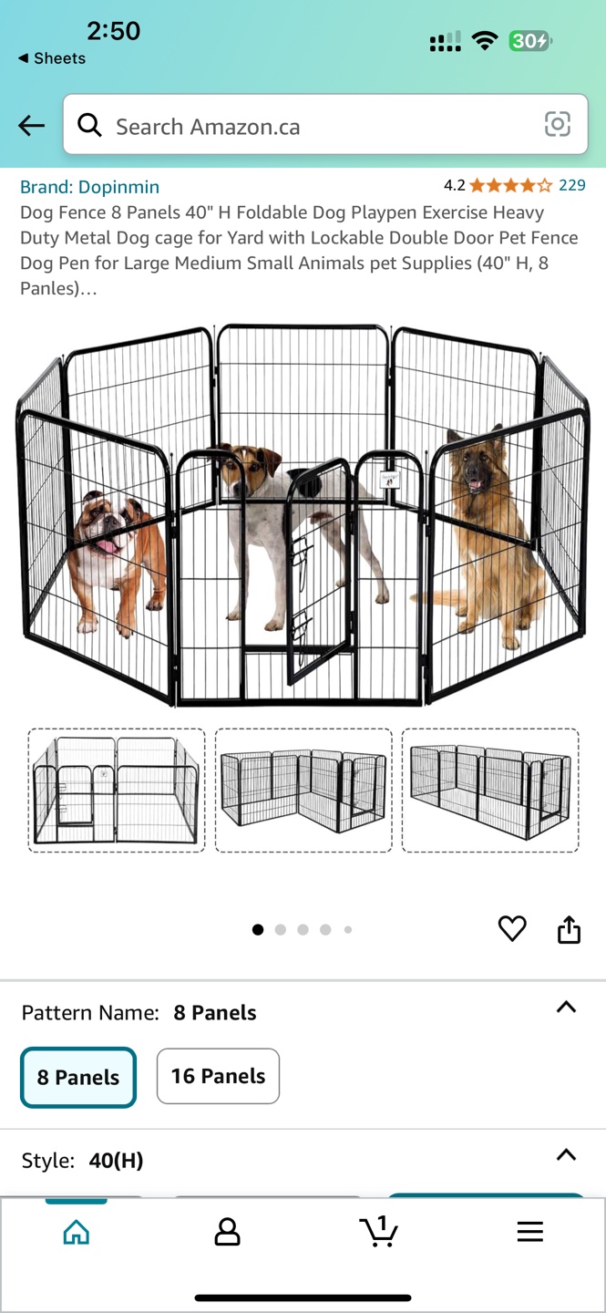 Dopinin 8-Panel Dog Playpen with dog pad - photo 3