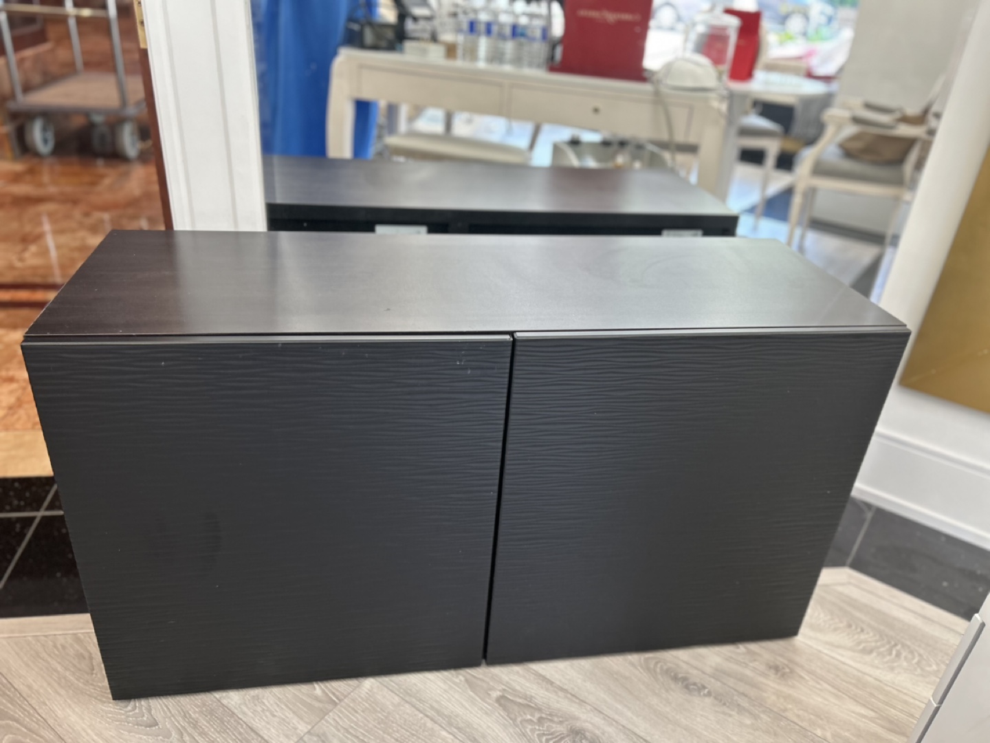 Ikea Black Cabinet with 2 doors and 4 shelves - photo 3
