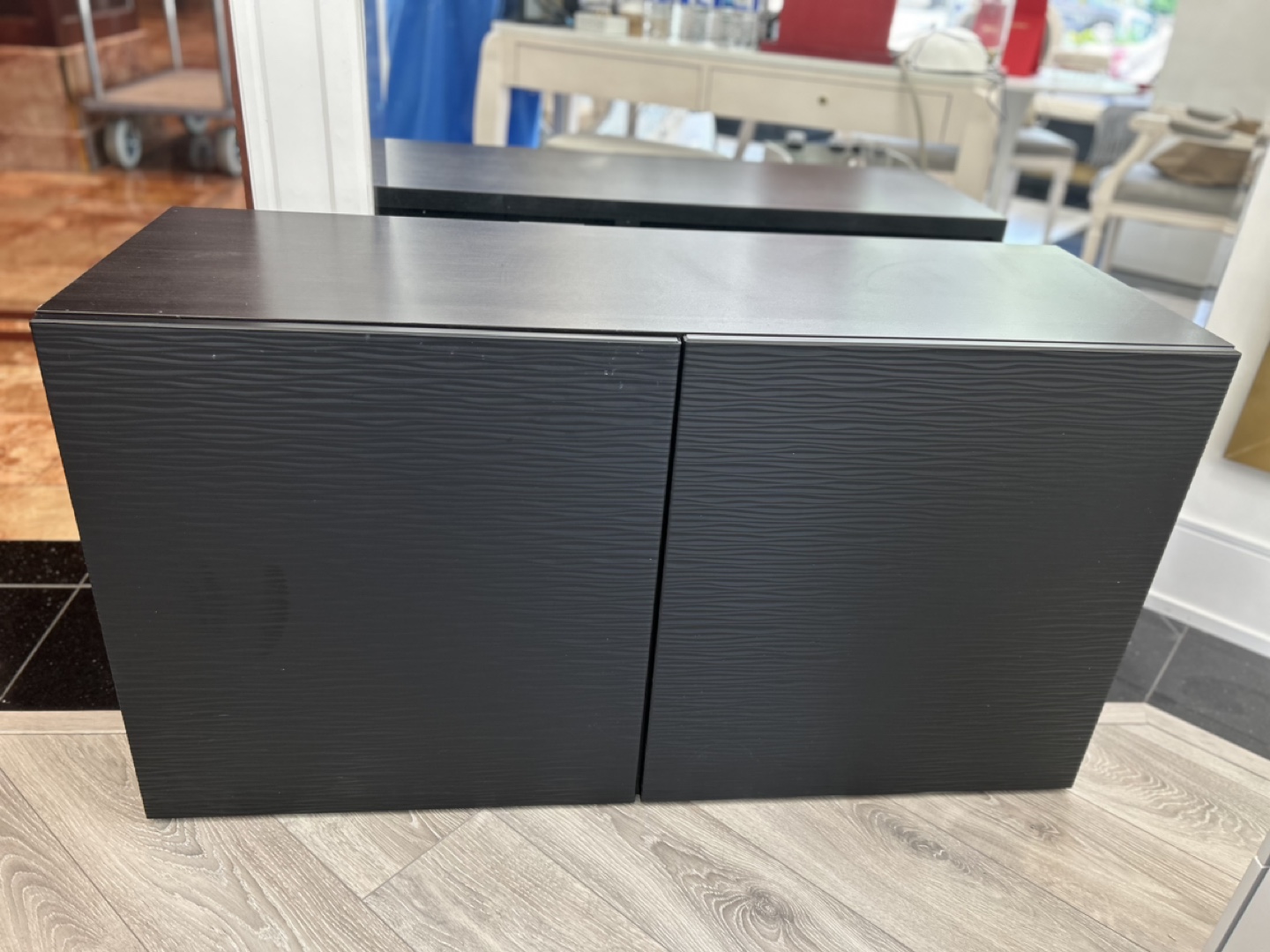 Ikea Black Cabinet with 2 doors and 4 shelves - photo 2