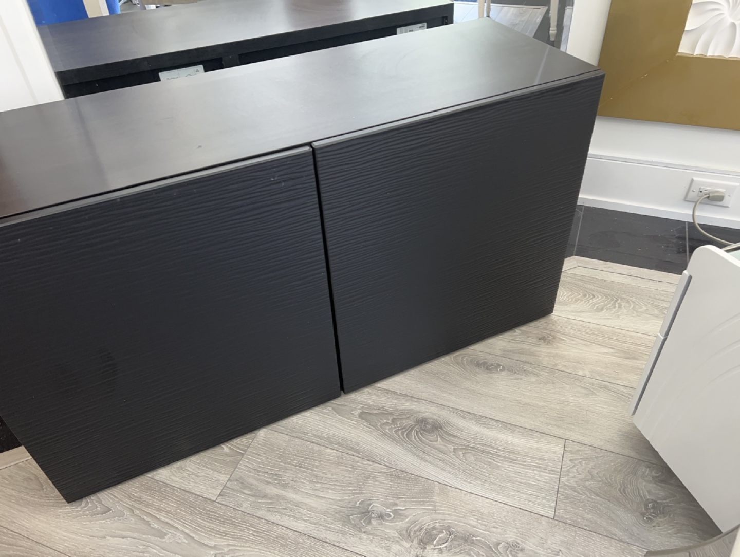 Ikea Black Cabinet with 2 doors and 4 shelves - photo 4