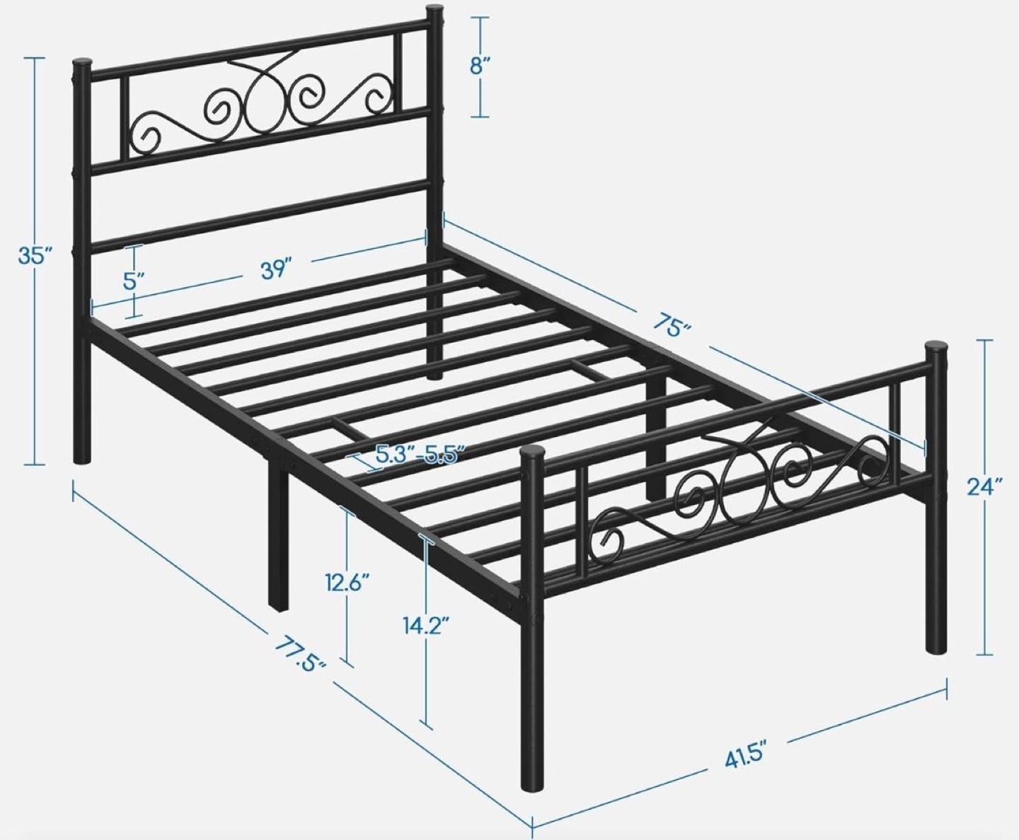 Metal Twin Bed Frame - photo 2