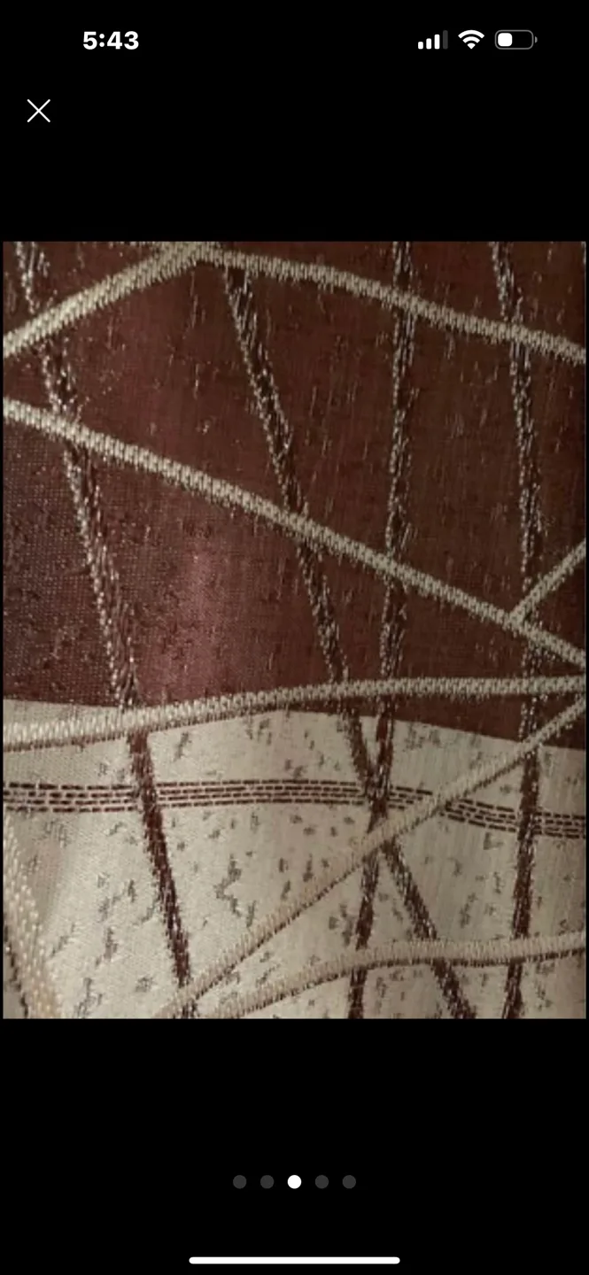 Brown and Beige Curtain Panel image indicator(3)