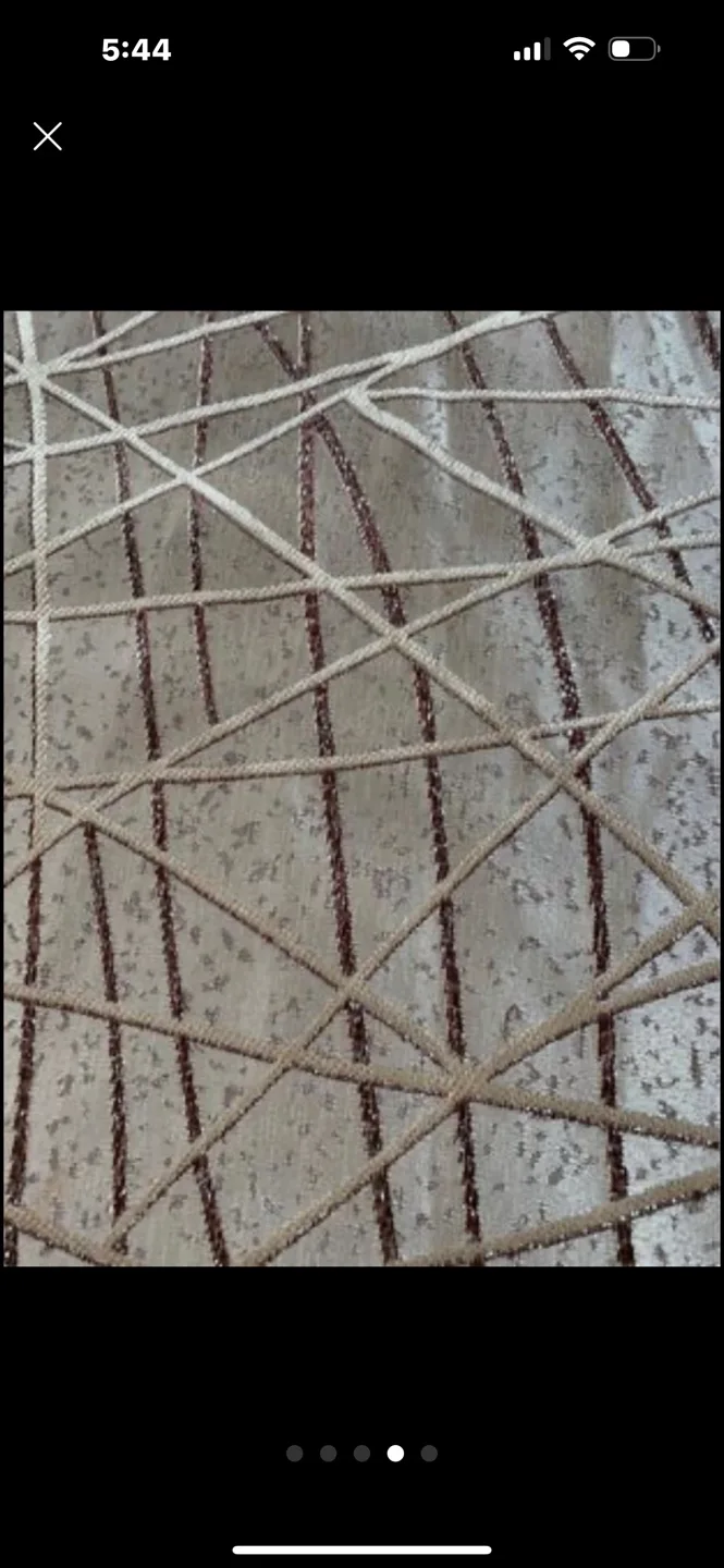 Brown and Beige Curtain Panel image indicator(4)