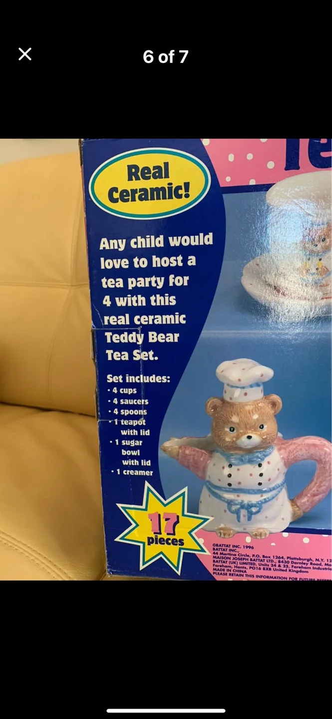 Vintage Teddy Bear Tea Set 17 Piece image indicator(4)