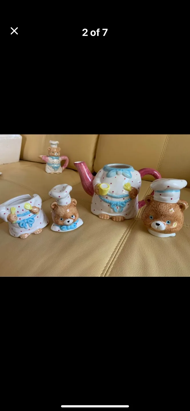 Vintage Teddy Bear Tea Set 17 Piece image indicator(7)