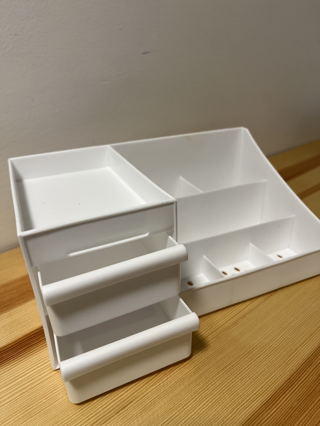 White Makeup Organizer with Drawers