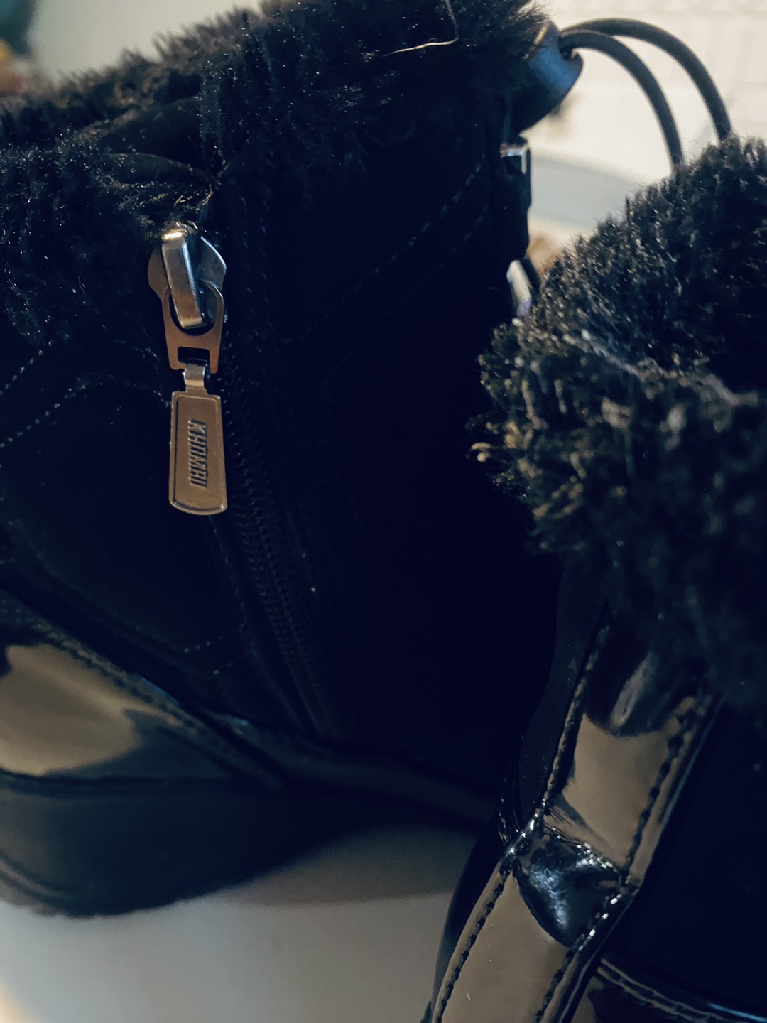 Black Faux Fur Winter Boots - photo 2