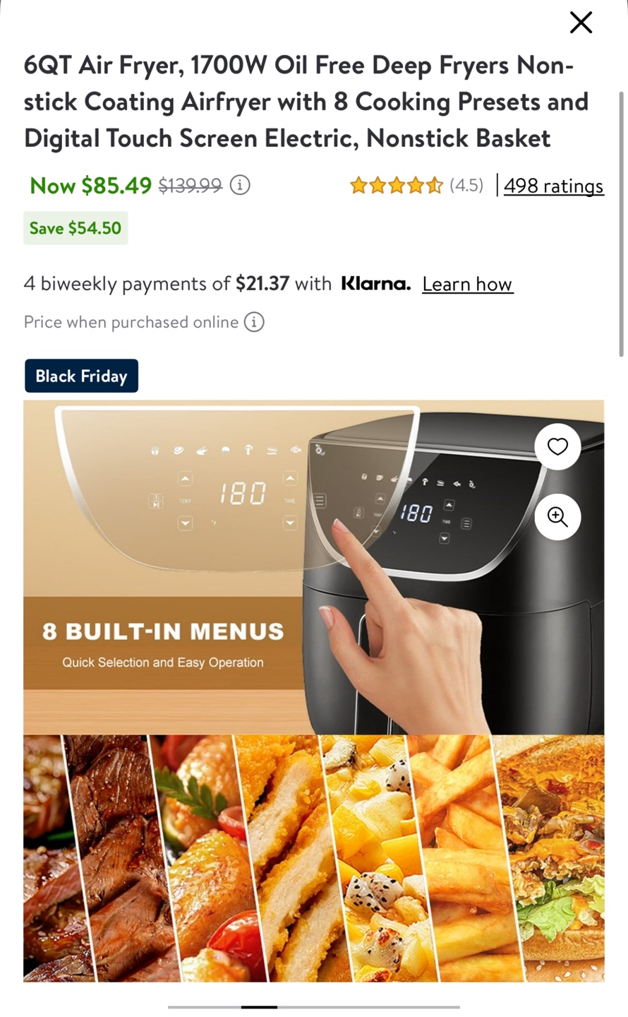 Living Basics Air Fryer 8 Preset Programs 1700W - photo 5