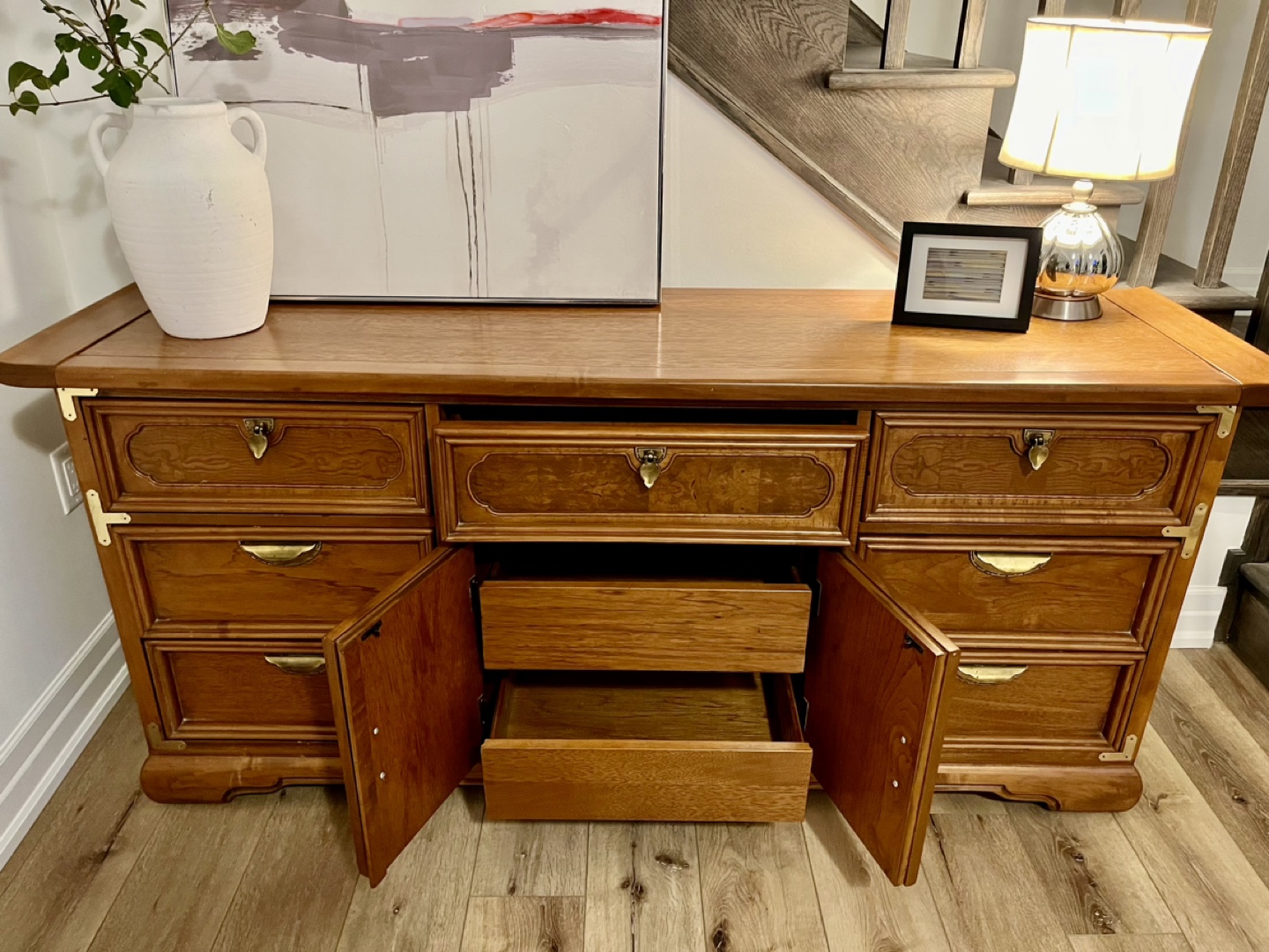 Vintage Wood Buffet Cabinet - photo 4