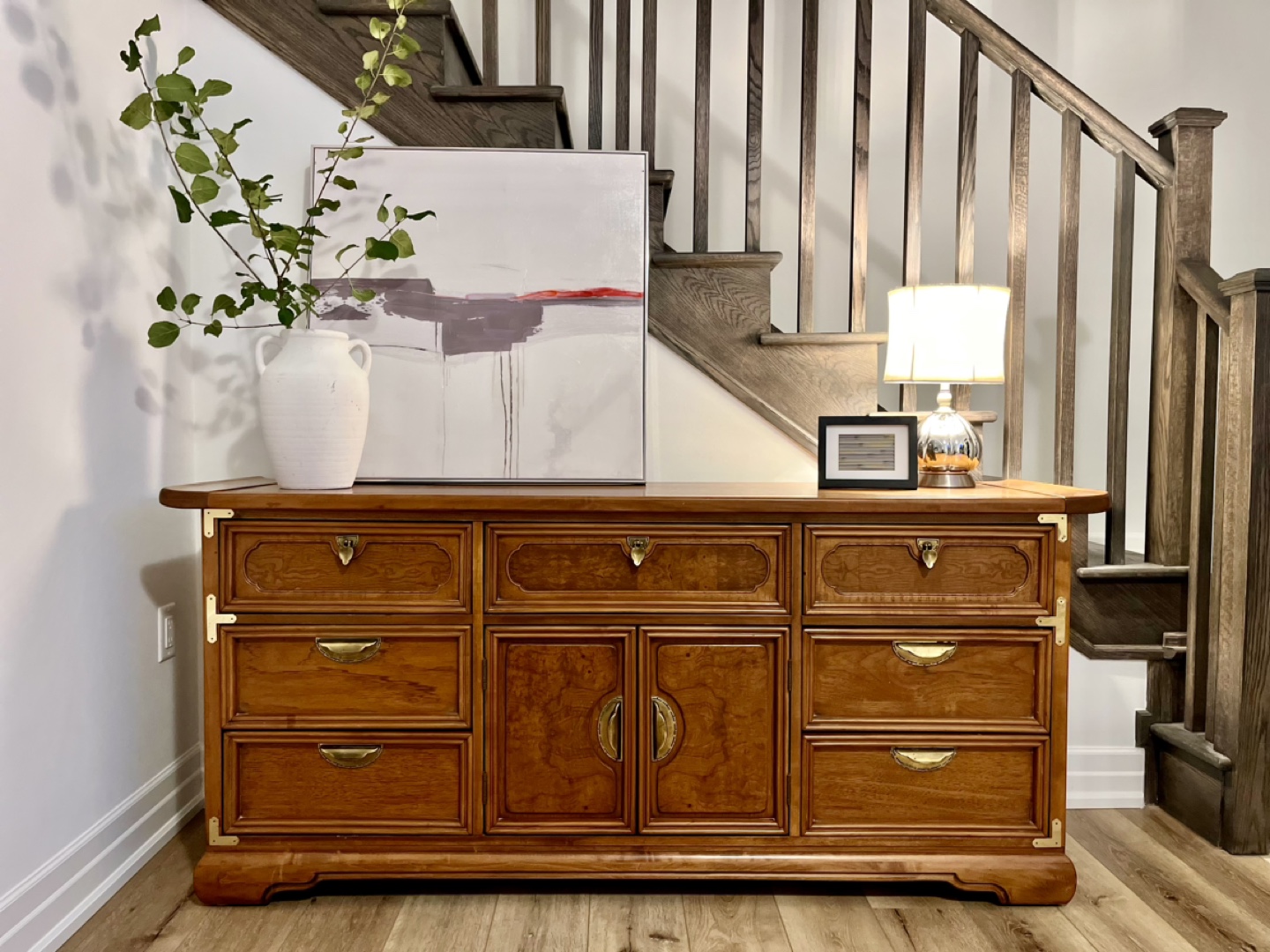 Vintage Wood Buffet Cabinet