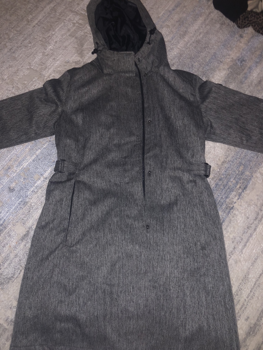 Gray Long Winter Coat - photo 2