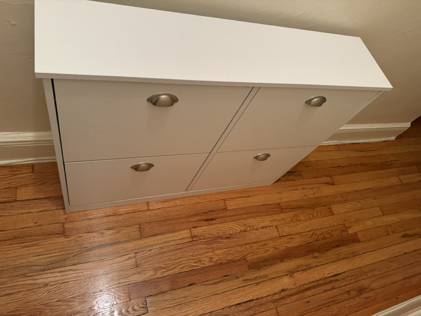 White 4-Tier Shoe Cabinet with Doors - photo 4
