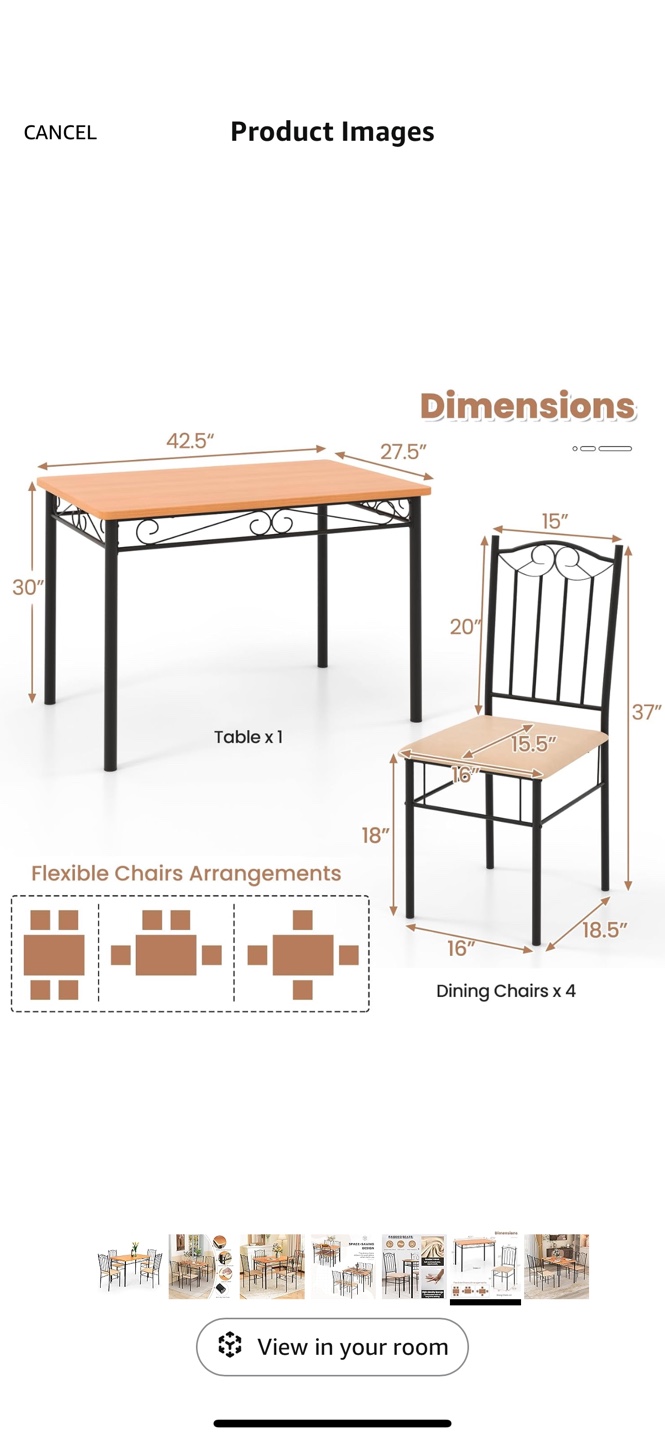 Nafort 5-piece Vintage Table set for 4 - photo 5