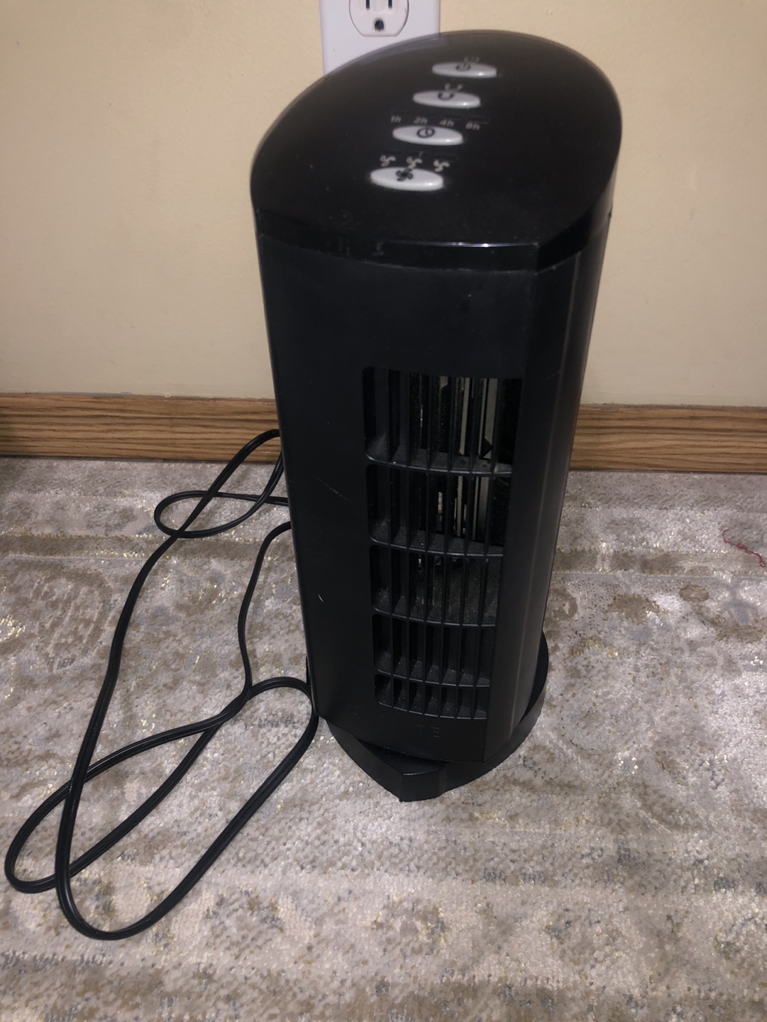 Black Oscillating Tower Fan