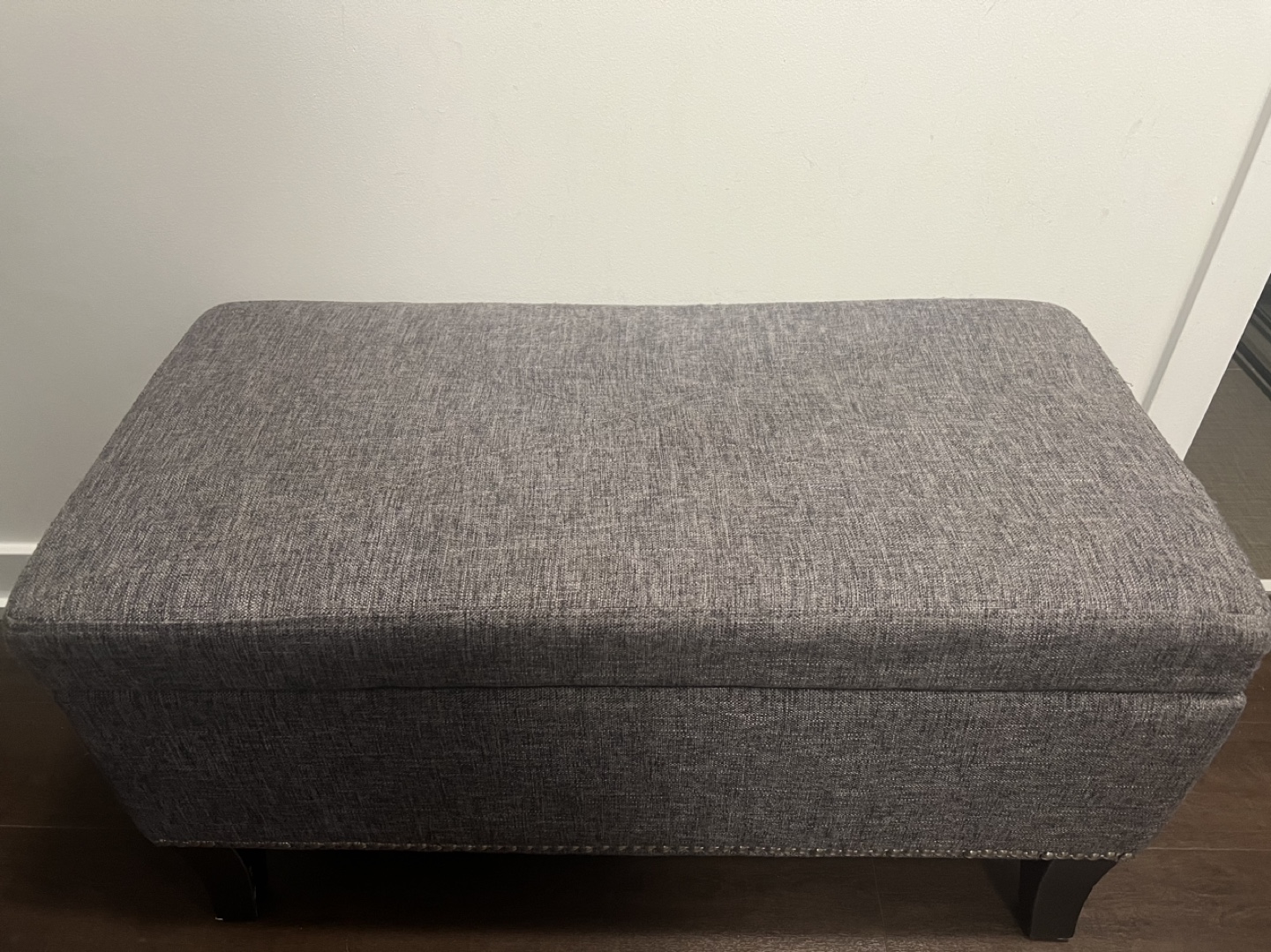 Grey Storage Ottoman Bench - photo 2