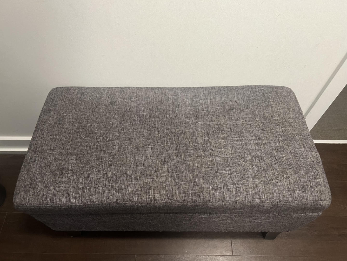 Grey Storage Ottoman Bench - photo 4