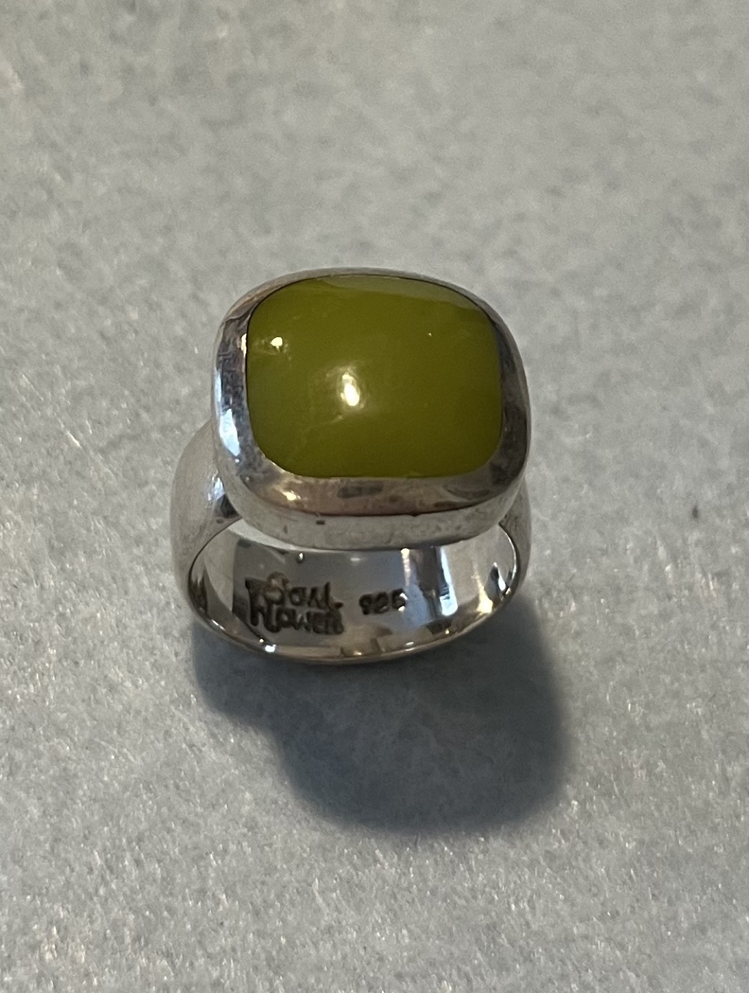Green Stone Sterling (925)Silver Ring