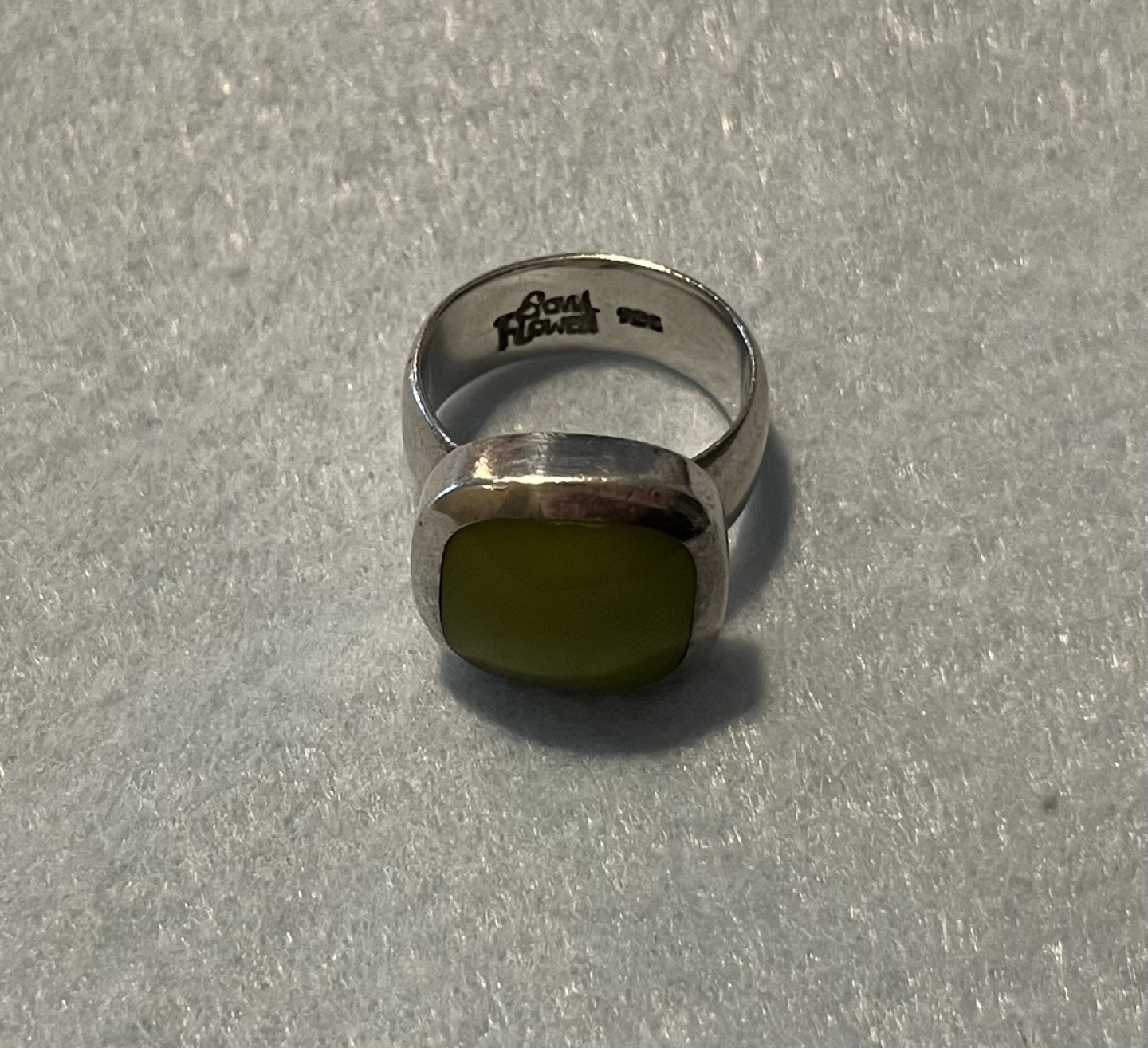 Green Stone Sterling (925)Silver Ring - photo 2